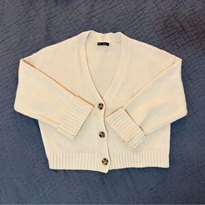GAP Cream Women's Cardigan with Button Detail